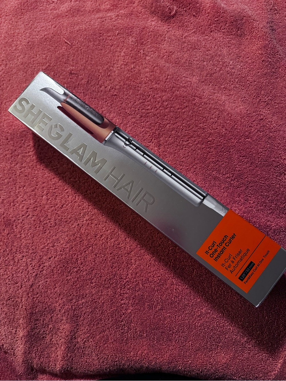 SHEglam 1.25" Instant Curling Wand — Rose and Silver